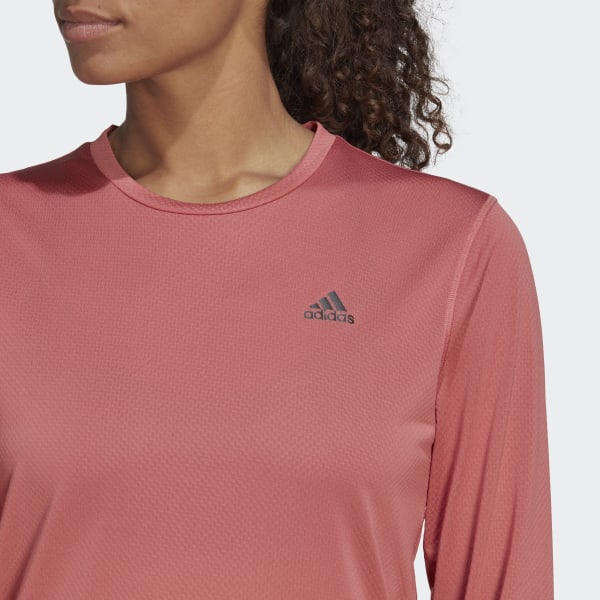 cervená Tričko Run Icons Running Long Sleeve V6444