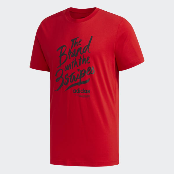 adidas Camiseta Eslogan - Rojo | adidas