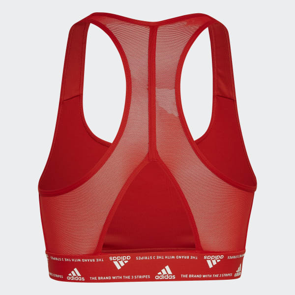 Rojo Top Deportivo Powerreact de Entrenamiento Soporte Medio QA484