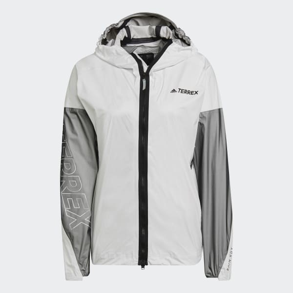 Hvid Terrex Agravic Pro Trail Running regnjakke A9122