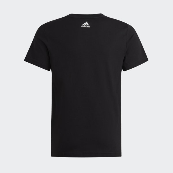 Μαύρο Essentials Linear Logo Cotton Slim Fit Tee