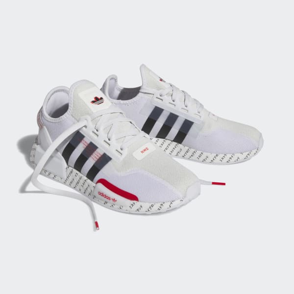  adidas NMD_R1 Shoes Mens,Core Black/Cloud White/Vivid Red, 9  US