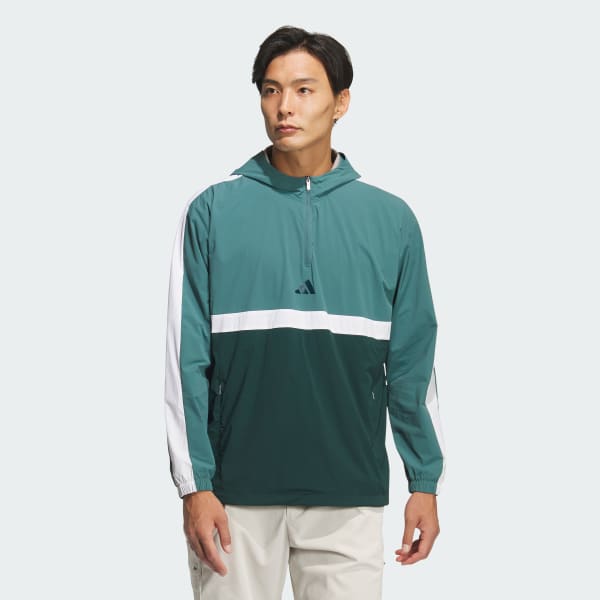 Green 쿼터집 후드 긴팔 풀오버