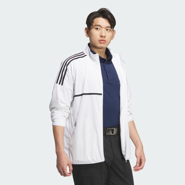 ホワイト 【ゴルフ】WIND.RDY スリーストライプス フルジップウィンド