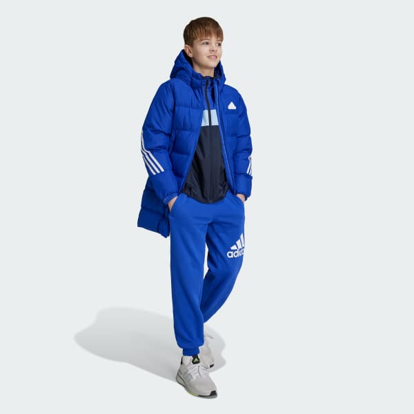 Blue Future Icons Long Padded Jacket Kids