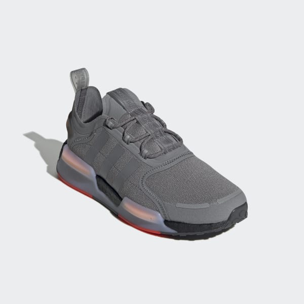 Mens adidas originals nmd_r1 trainers in grey  solar red shop