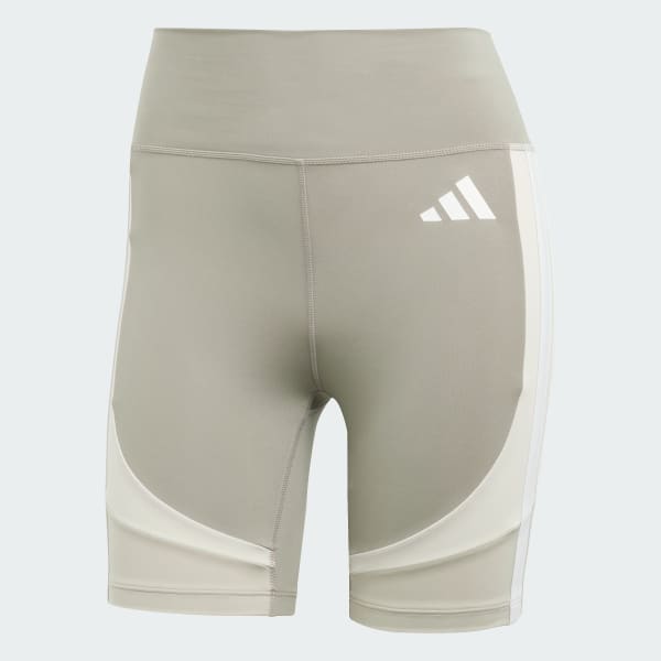 Beige Optime Essentials Stash Pocket 7" Short Leggings