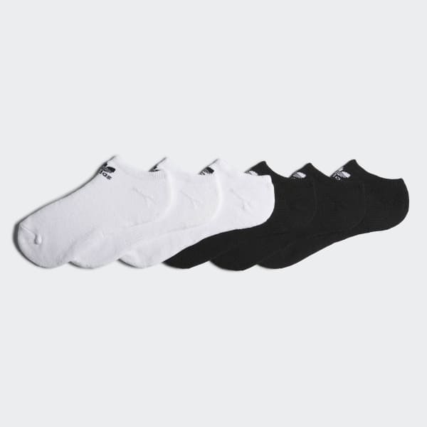 White Trefoil No-Show Socks 6 Pairs