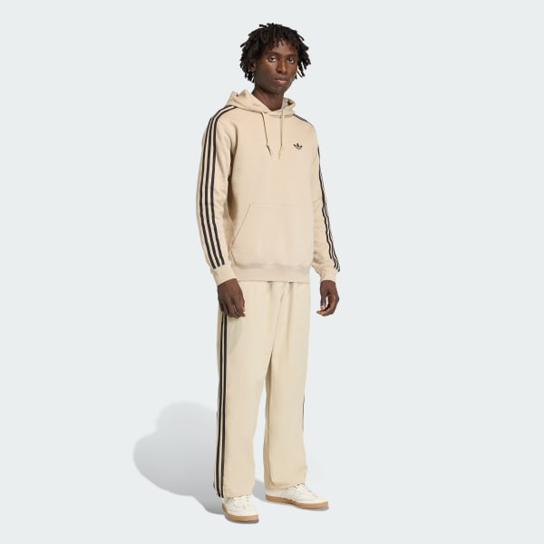 Beige POLERÓN CON GORRO 3 TIRAS