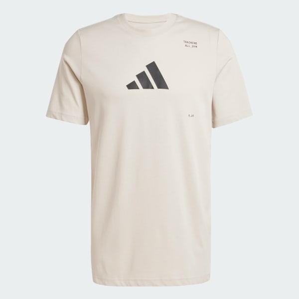 Beige Playera Graphic All-Gym Category