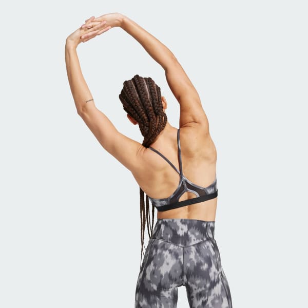 Gris Top Deportivo de Entrenamiento Aeroreact Essentials Estampado Floral Soporte Ligero