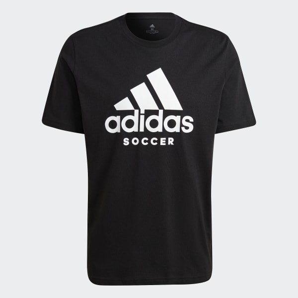 adidas Soccer Logo Tee - Black, Men's Soccer