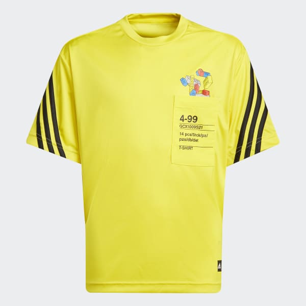 Amarillo Camiseta adidas x Classic LEGO® AEROREADY 3 Rayas JEV98