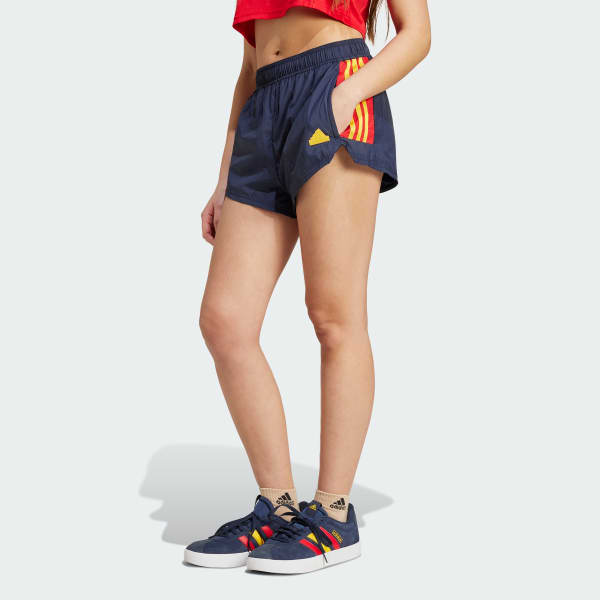 Azul Shorts Verão Tiro Cut Três Listras