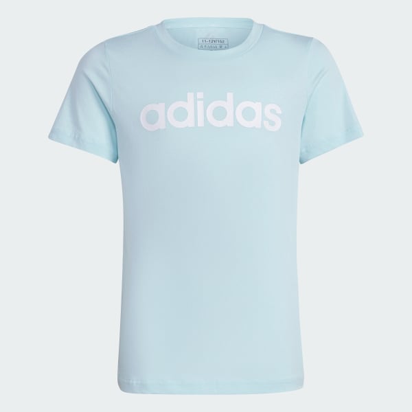 Turquoise Essentials Linear Logo Cotton Slim Fit Tee