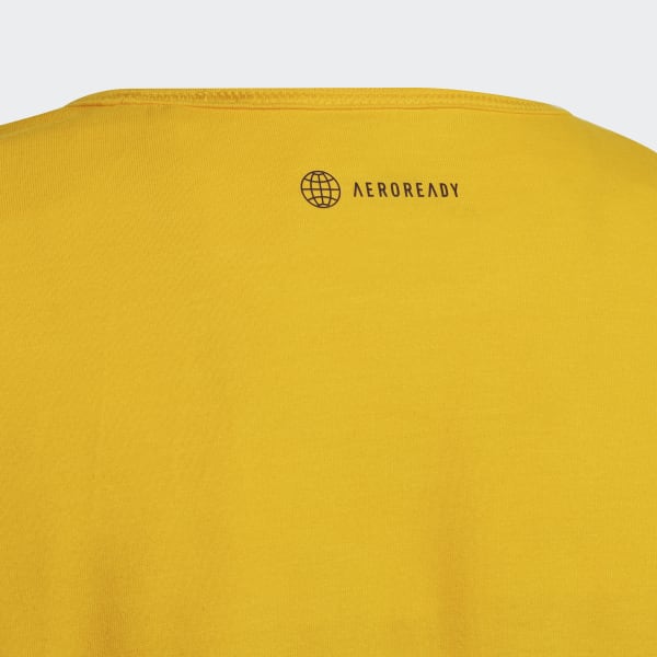 Yellow AEROREADY Power Training Cropped Logo Tee NQ013