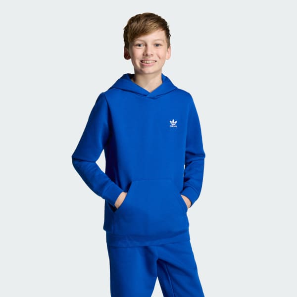 Azul Camisola com Capuz