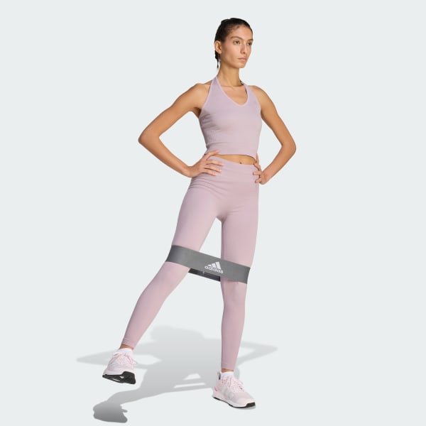 Paars Workout Essentials Knit Lange Legging
