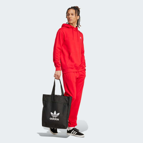 Vermelho Moletom Capuz Trefoil Essentials