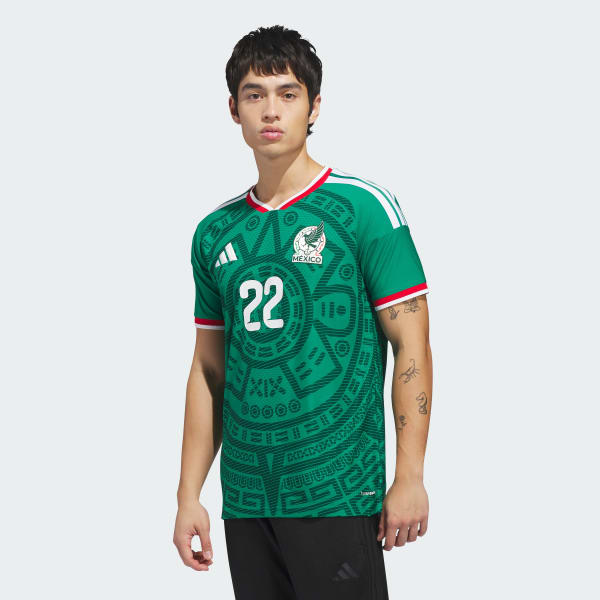 ウェア soccer adidas Mexico 26 Home Lozano Authentic Jersey - Green | Free