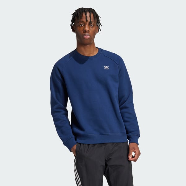 Bleu Sweat-shirt ras-du-cou Trèfle Essentials