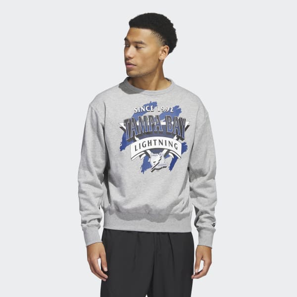 adidas Lightning Vintage Crew Sweatshirt - Grey | Men's Hockey | adidas US
