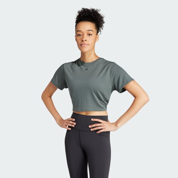 Grey yoga top store