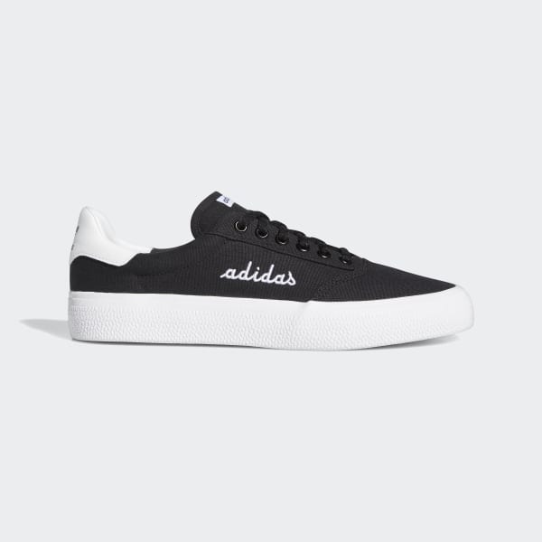 Adidas 3mc black deals y white canvas shoes