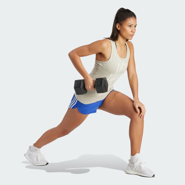 Blue Pacer Training 3-Stripes Woven High-Rise Shorts