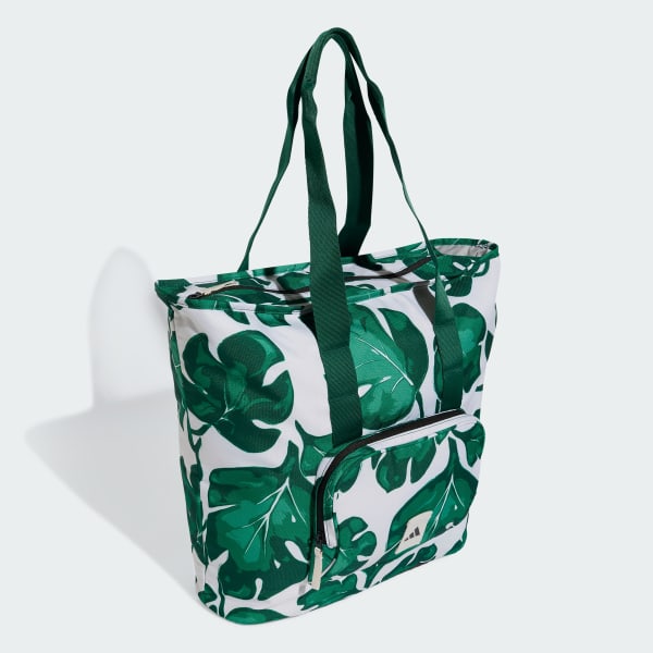 Grey Leaf Print Tote