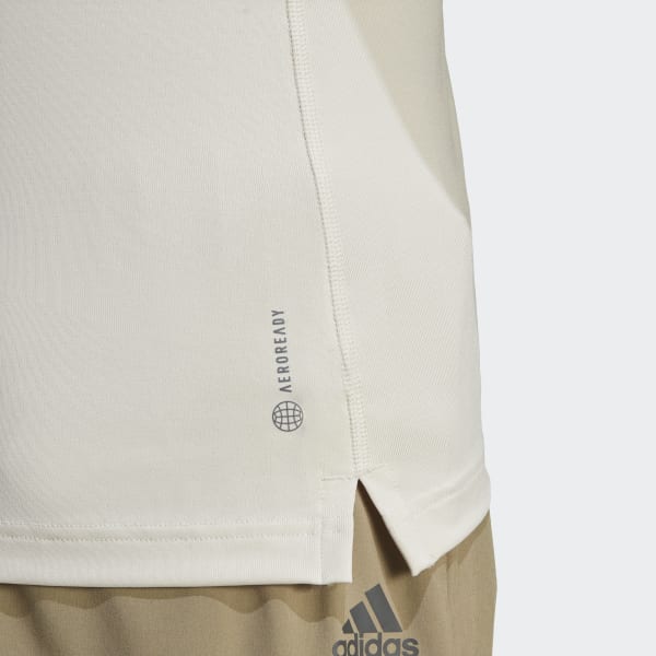 Beige AlphaStrength 1/4 Zip Long Sleeve Top DMQ41