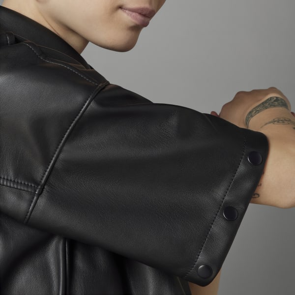 adidas Always Original Faux Leather Track Jacket - Black | adidas