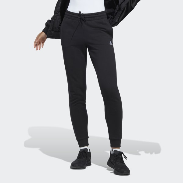 Svart Essentials Linear French Terry Cuffed Pants