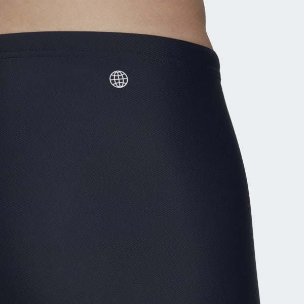 Blau Wording Swim Boxer-Badehose