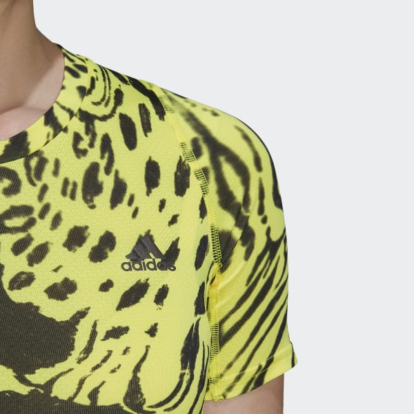 Geel Fast Allover Print Running T-shirt F5762