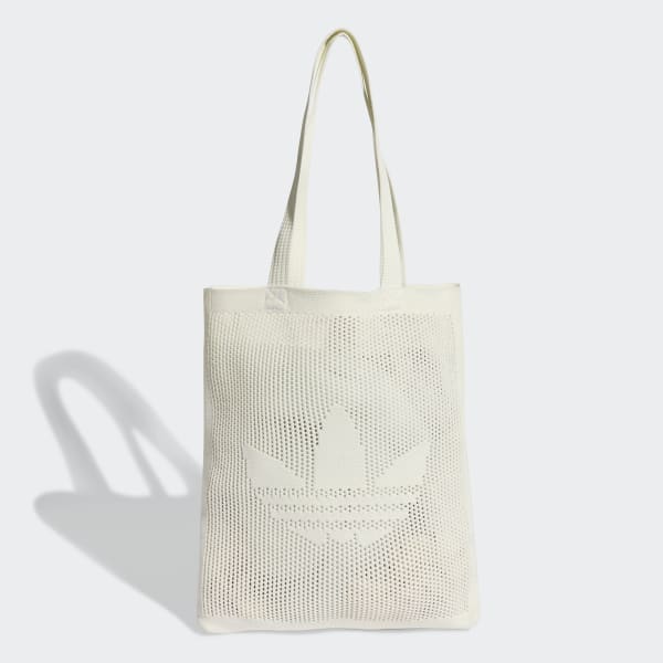 adidas CROCHET TOTE BAG - White | Free Shipping with adiClub