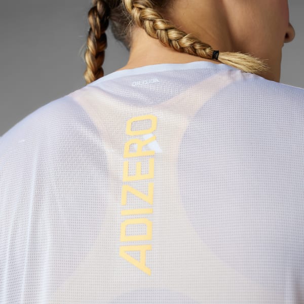 Blanco Remera Adizero Running