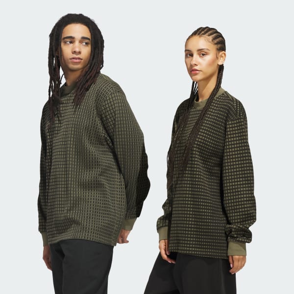 adidas SKATEBOARDING WAFFLE KNIT CAMO LONG SLEEVE SHIRT