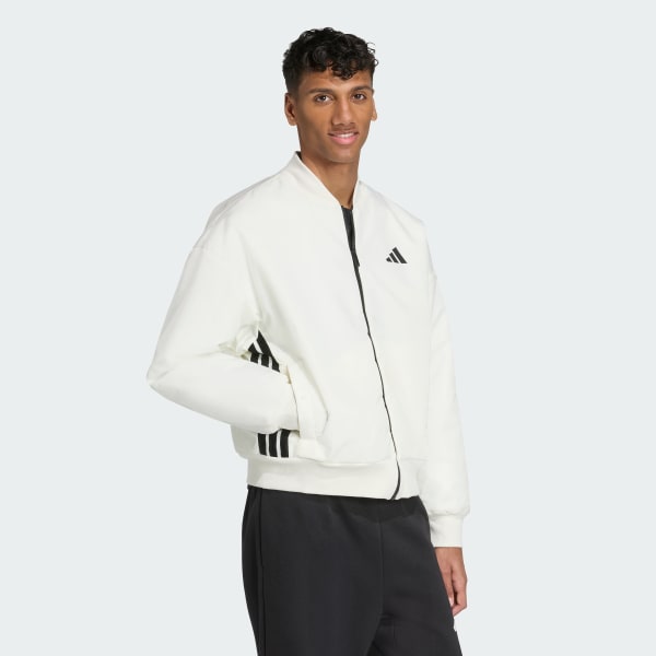 White Stadium Bomber Jacket