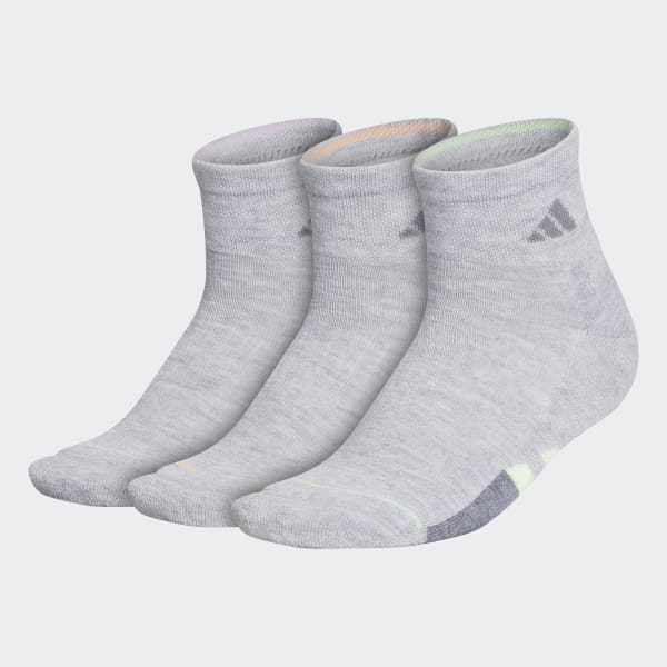 Grey Cushioned 2.0 Quarter Socks 3 Pairs EW4477X