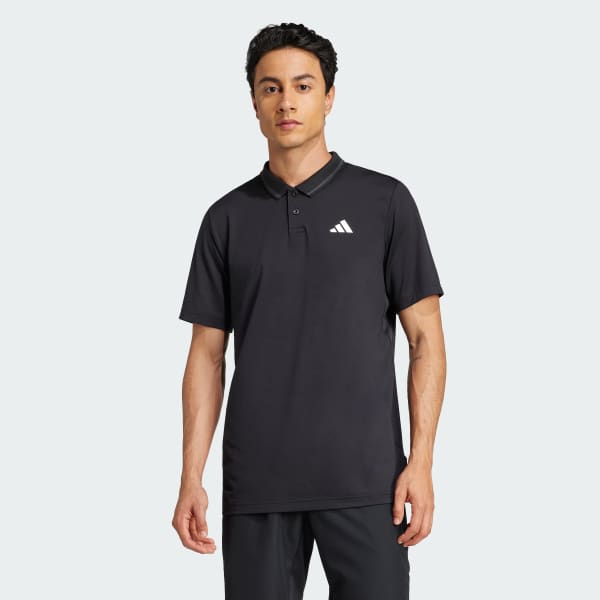 adidas Club Tennis Climacool Piqué Polo Shirt - Black | Free