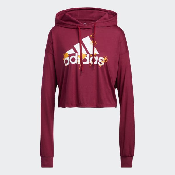 Adidas cropped graphic best sale hoodie