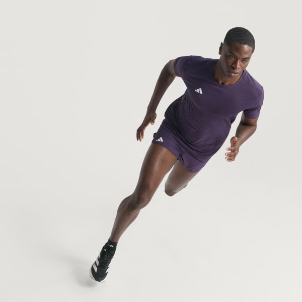Purple Adizero Essentials Running Tee