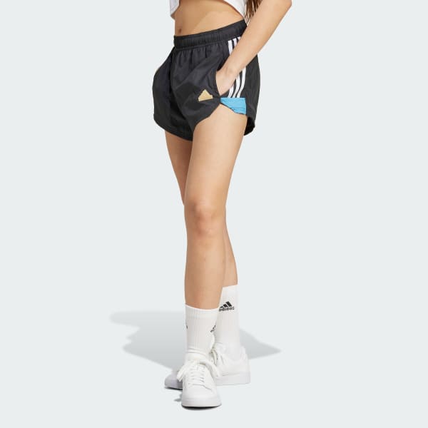Đen Quần Short Hè 3 Sọc Ngắn Tiro