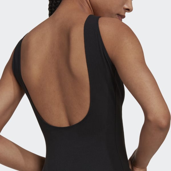 Svart Ribbed Bodysuit TW455