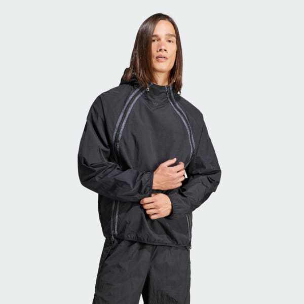 Adidas Adventure Double-Zip Windbreaker - Black | Adidas Thailand