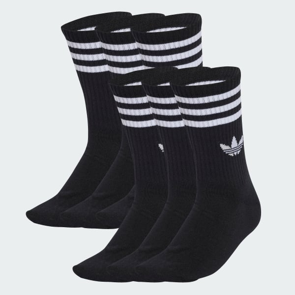 Noir Chaussettes 3 bandes (6 paires)