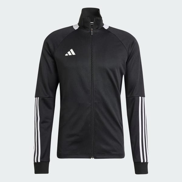 Negro Chamarra Deportiva Sereno AEROREADY Cut 3 Franjas Ajustada