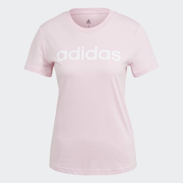 Rosa Camiseta Essentials Slim Logo 