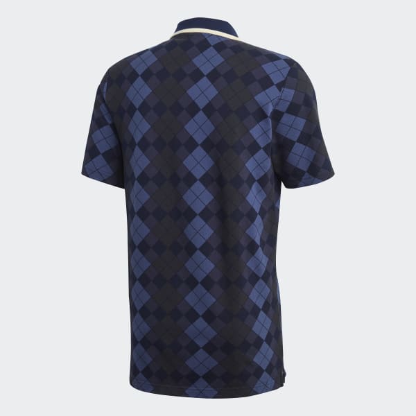 Adidas argyle online polo shirt